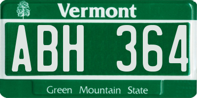 VT license plate ABH364