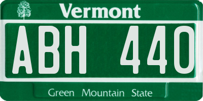 VT license plate ABH440