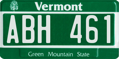 VT license plate ABH461