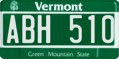 VT license plate ABH510