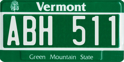 VT license plate ABH511