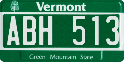 VT license plate ABH513