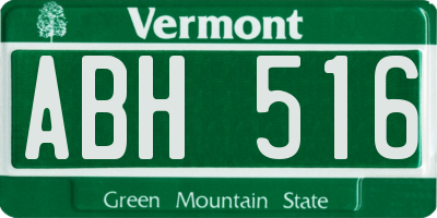 VT license plate ABH516