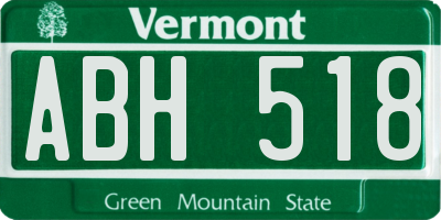 VT license plate ABH518