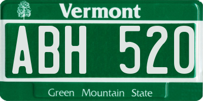 VT license plate ABH520