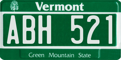 VT license plate ABH521