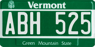 VT license plate ABH525