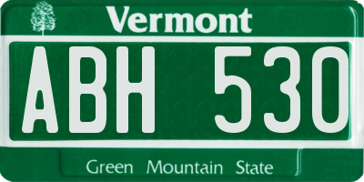 VT license plate ABH530