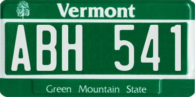 VT license plate ABH541