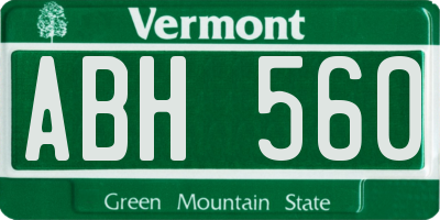 VT license plate ABH560