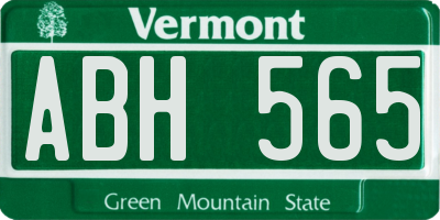 VT license plate ABH565