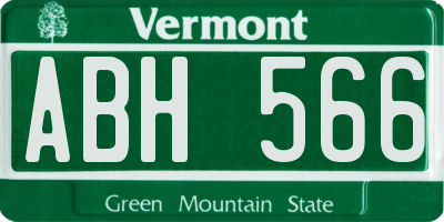 VT license plate ABH566