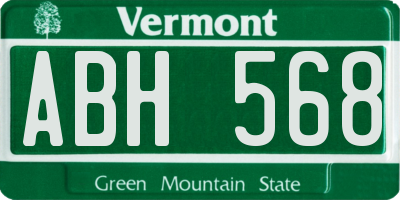 VT license plate ABH568