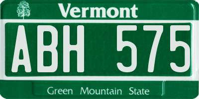 VT license plate ABH575