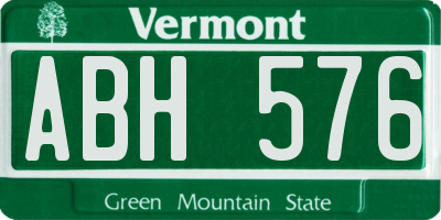VT license plate ABH576