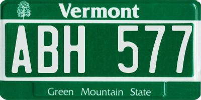 VT license plate ABH577