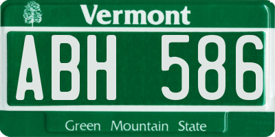 VT license plate ABH586