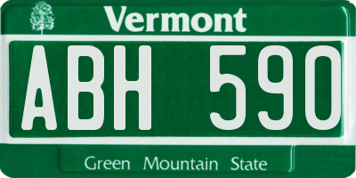 VT license plate ABH590