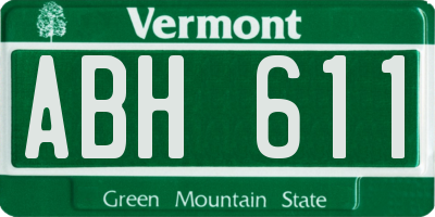 VT license plate ABH611