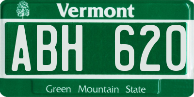 VT license plate ABH620