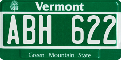 VT license plate ABH622