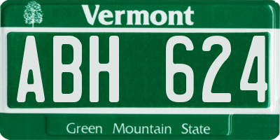 VT license plate ABH624