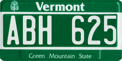 VT license plate ABH625