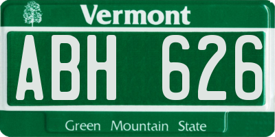 VT license plate ABH626