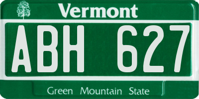 VT license plate ABH627