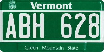 VT license plate ABH628