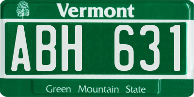 VT license plate ABH631