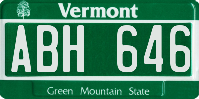 VT license plate ABH646