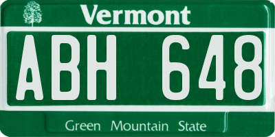 VT license plate ABH648