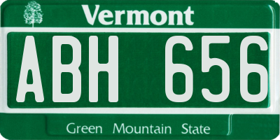 VT license plate ABH656