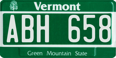 VT license plate ABH658