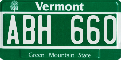 VT license plate ABH660