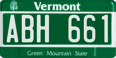 VT license plate ABH661