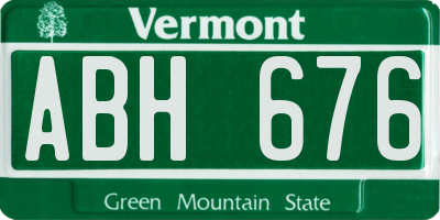 VT license plate ABH676