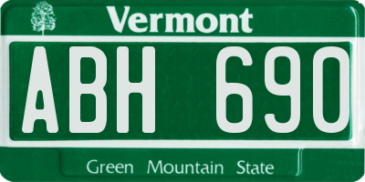 VT license plate ABH690