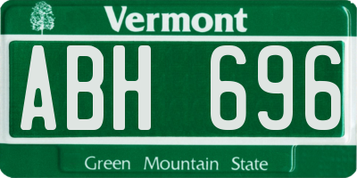 VT license plate ABH696