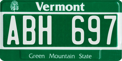 VT license plate ABH697