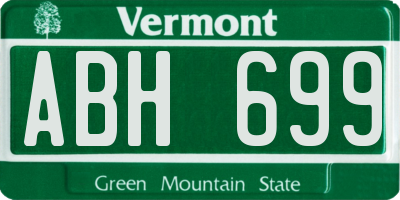 VT license plate ABH699