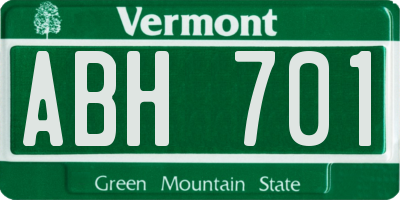 VT license plate ABH701