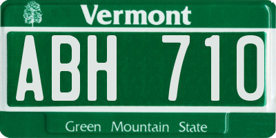 VT license plate ABH710