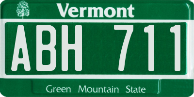 VT license plate ABH711