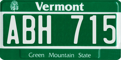 VT license plate ABH715