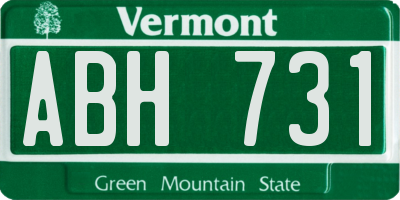 VT license plate ABH731