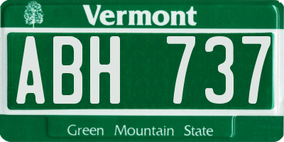 VT license plate ABH737