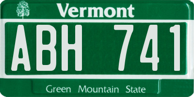 VT license plate ABH741