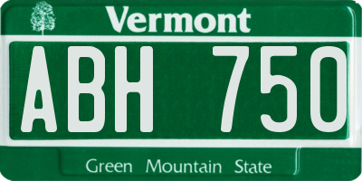 VT license plate ABH750